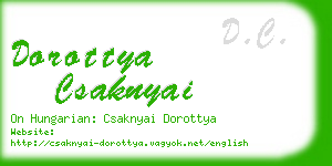 dorottya csaknyai business card